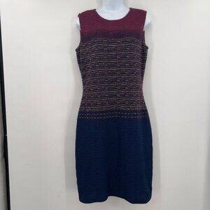 ST. JOHN Wool Blend Printed Knee Length Dress Size 8